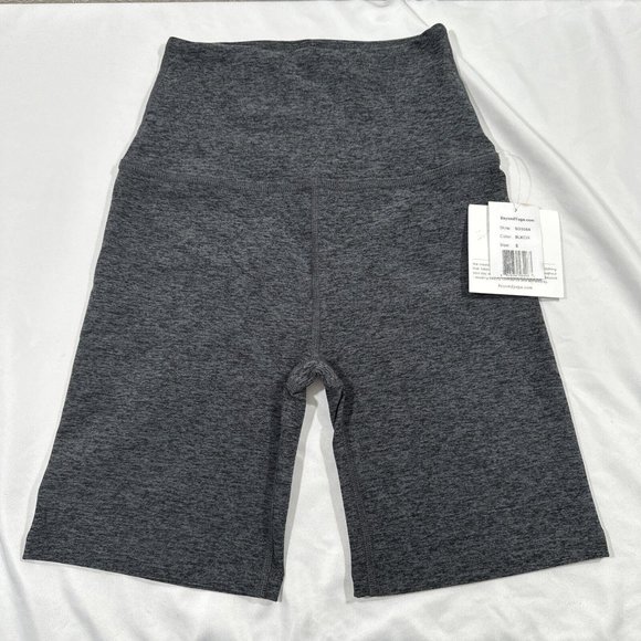 NWT $70 Beyond Yoga [ Small ] Spacedye High Waisted 7" Biker Short Charcoal 5694 - Picture 1 of 11